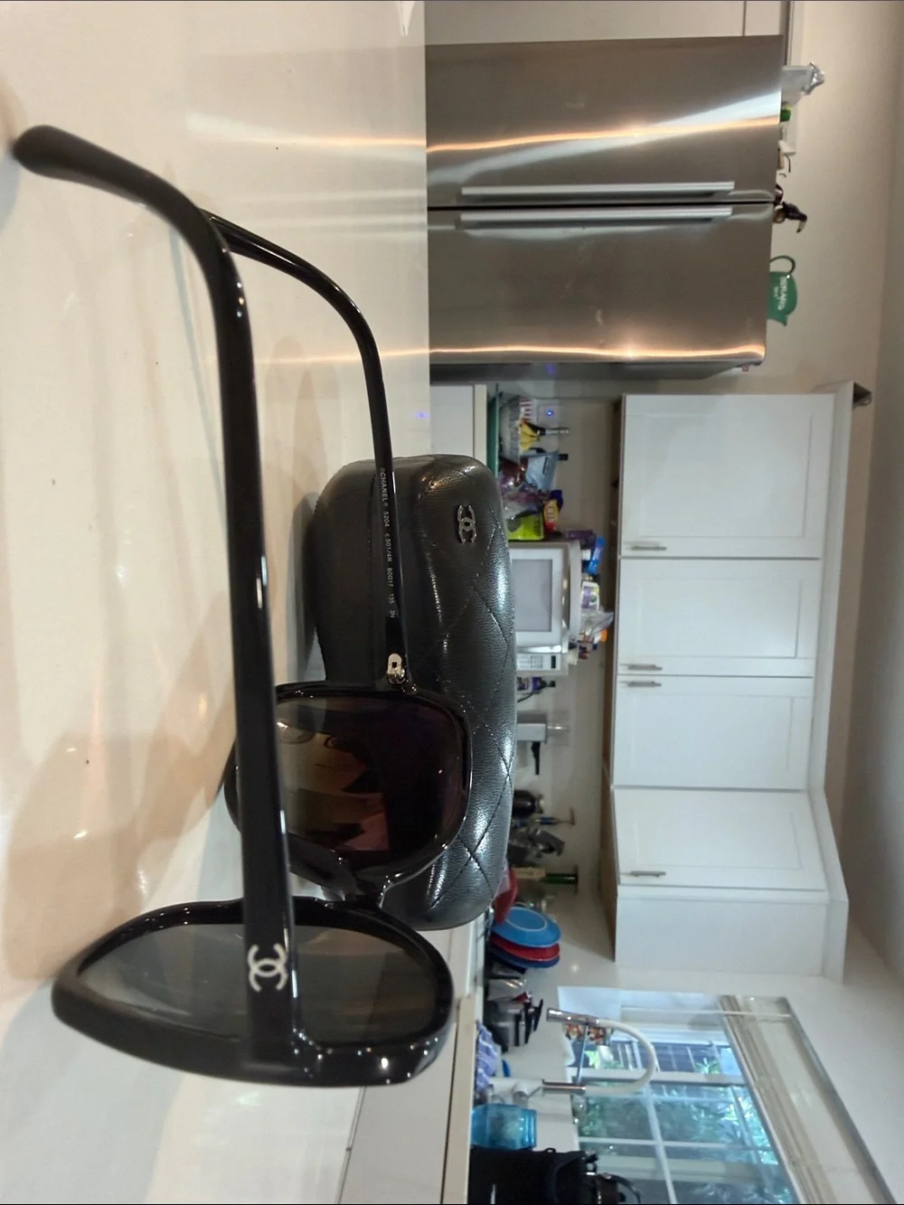 CHANEL Black Sunglasses with Dark Smoke Lenses vintage Y2K